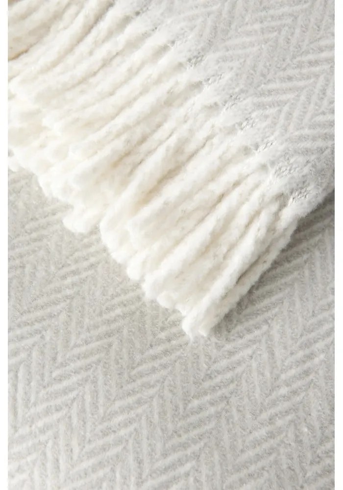 Svetlosivý pléd s podielom bavlny Euromant Skyline, 140 × 180 cm