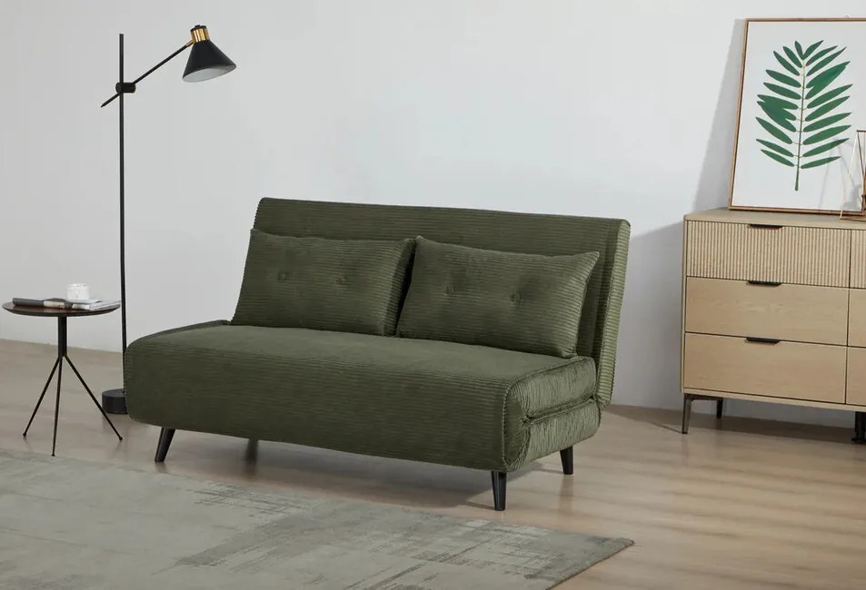 Multifunkčné polohovacie kreslo Mora menčester zelená 140cm