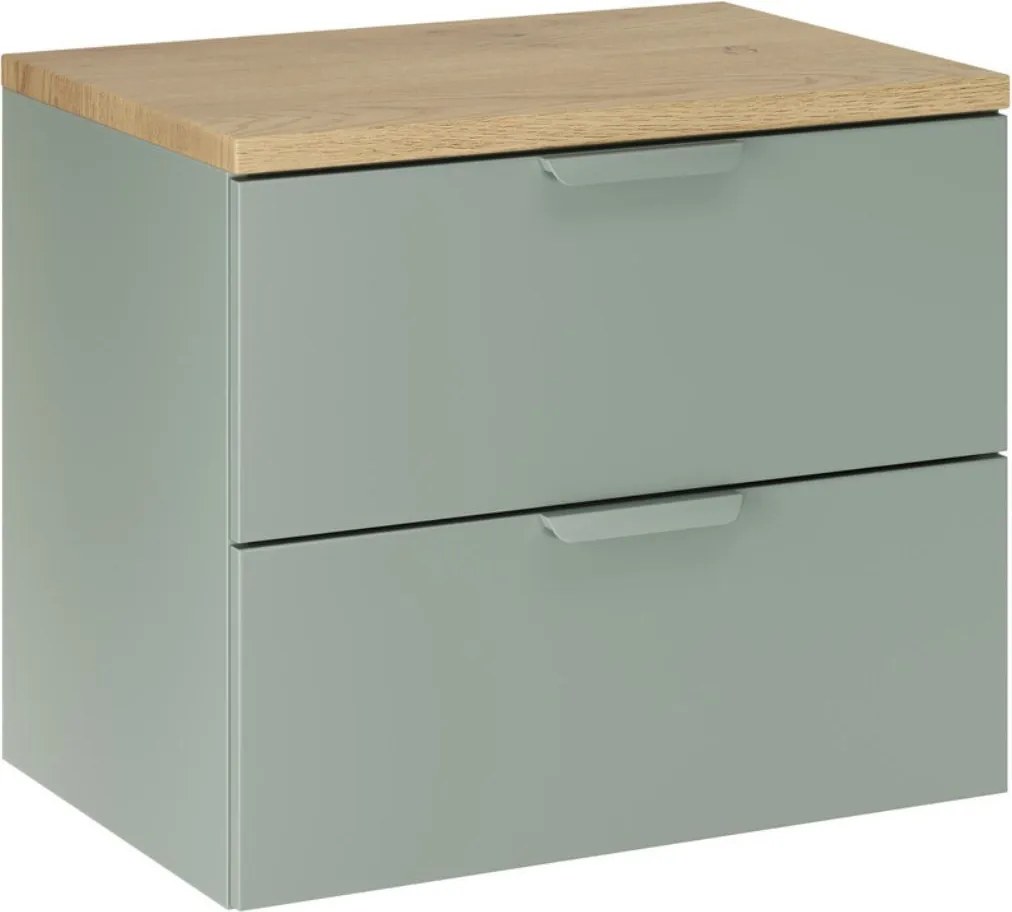 Zelená skrinka pod umývadlo 60 cm do kúpeľne (SET-ASG B CREMONA 60CM)