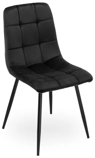 Jedálenská stolička DENVER zamatová, čierna