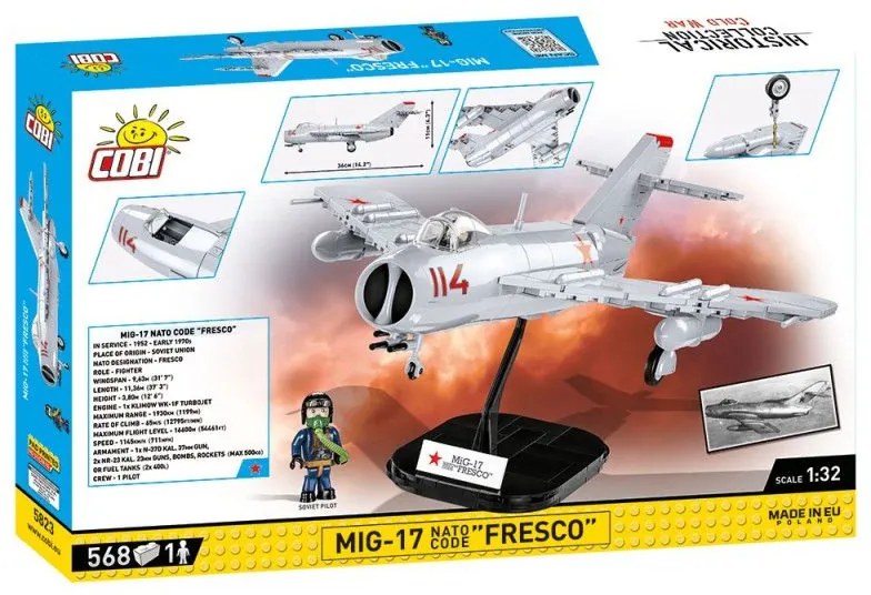 Cobi 5823 Cold War Ruské stíhacie lietadlo MiG 17