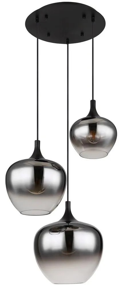 Globo 15548-3H - Luster na lanku MAXY 3xE27/40W/230V čierna