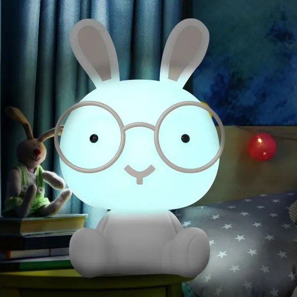 LED RGBW Stmievateľná detská nočná lampička 2,5W/230V králik biela
