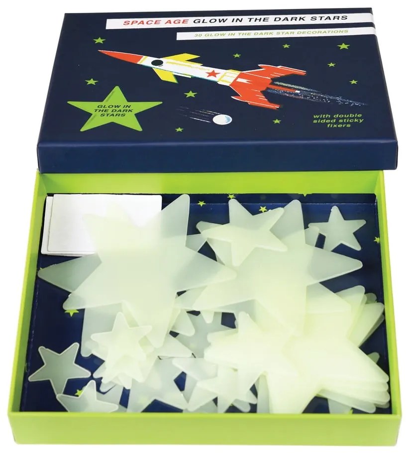 Sada samolepiek svietiacich v tme Rex London Space Age Glow