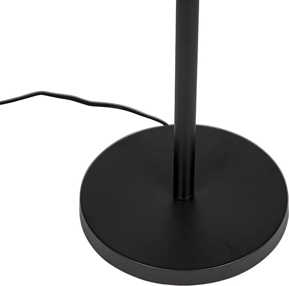 Stojaca lampa čierna s tienidlom svetlohnedá 50 cm - Simplo