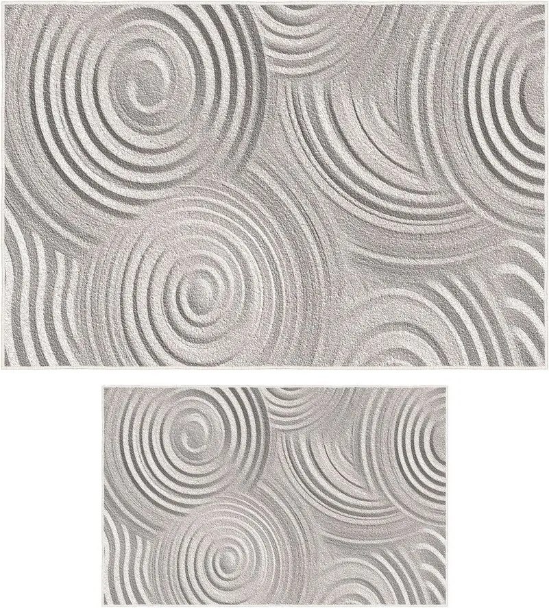 Svetlosivé kúpeľňové predložky v súprave 2 ks 60x100 cm – Foutastic