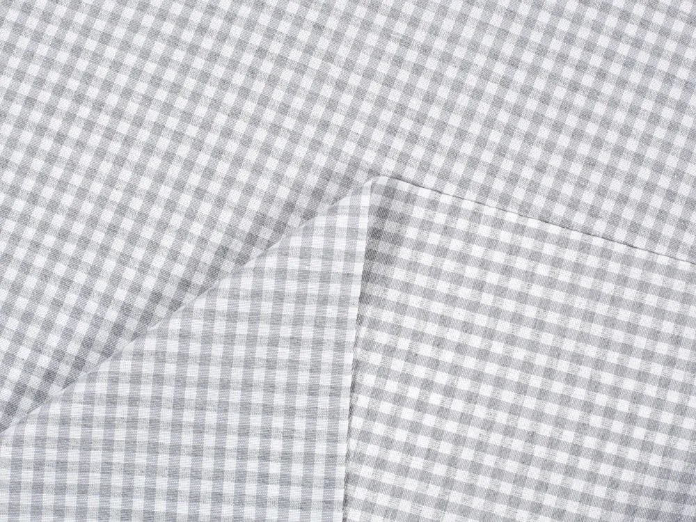 Biante Dekoračný behúň na stôl Rebeka RE-015 Svetlo sivo-biela kocka malá 45x140 cm