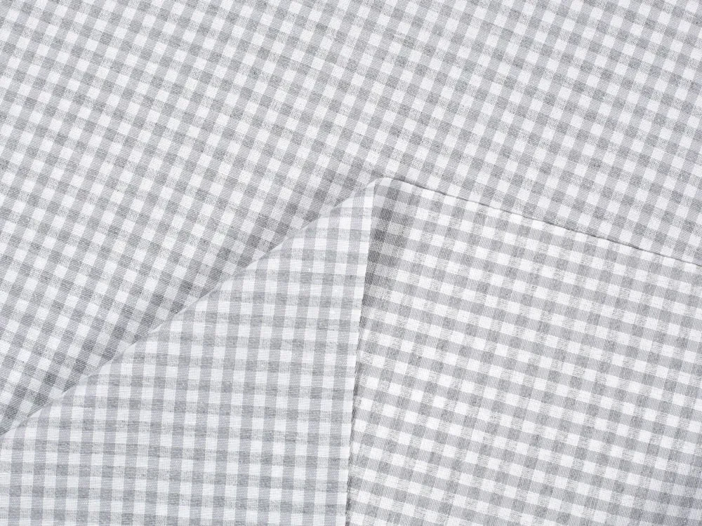 Biante Dekoračný behúň na stôl Rebeka RE-015 Svetlo sivo-biela kocka malá 45x140 cm