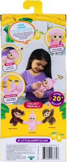 Interaktívna mini opička Luna Lemon Moose 26764