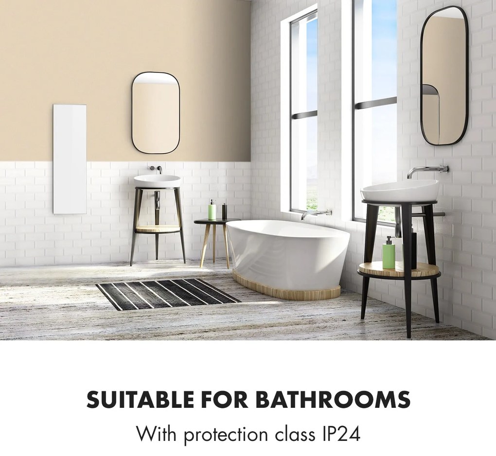 Klarstein Wonderwall 30, infračervený ohrievač, 30 x 100 cm, 300 W, týždenný časovač, IP24