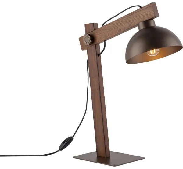 Stolná lampa OSLO 1xE27/15W/230V orech/hnedá