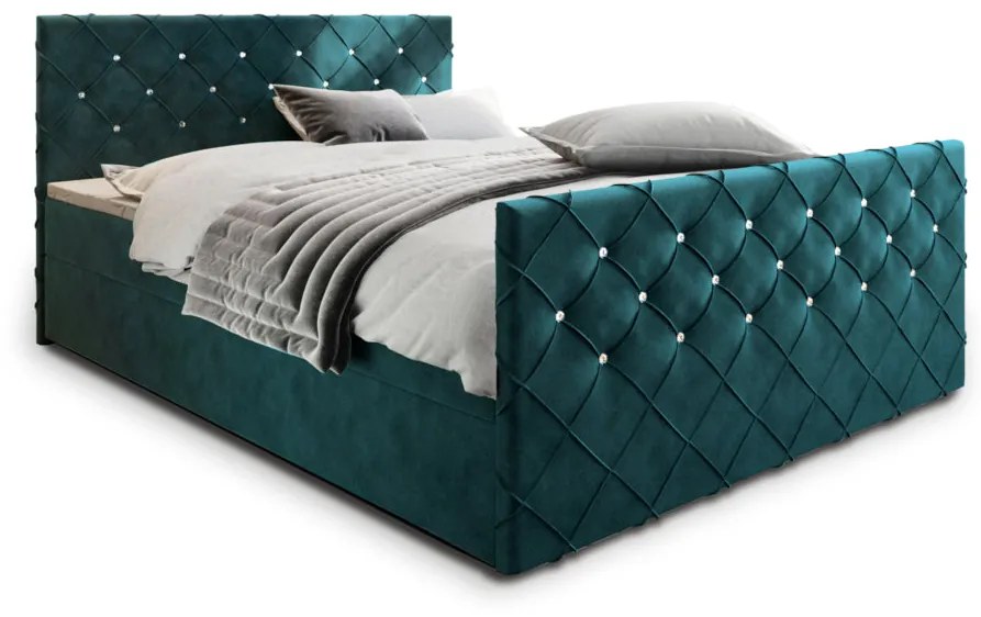 Čalúnená posteľ boxspring MINDY - magic velvet 2221 / 140x200