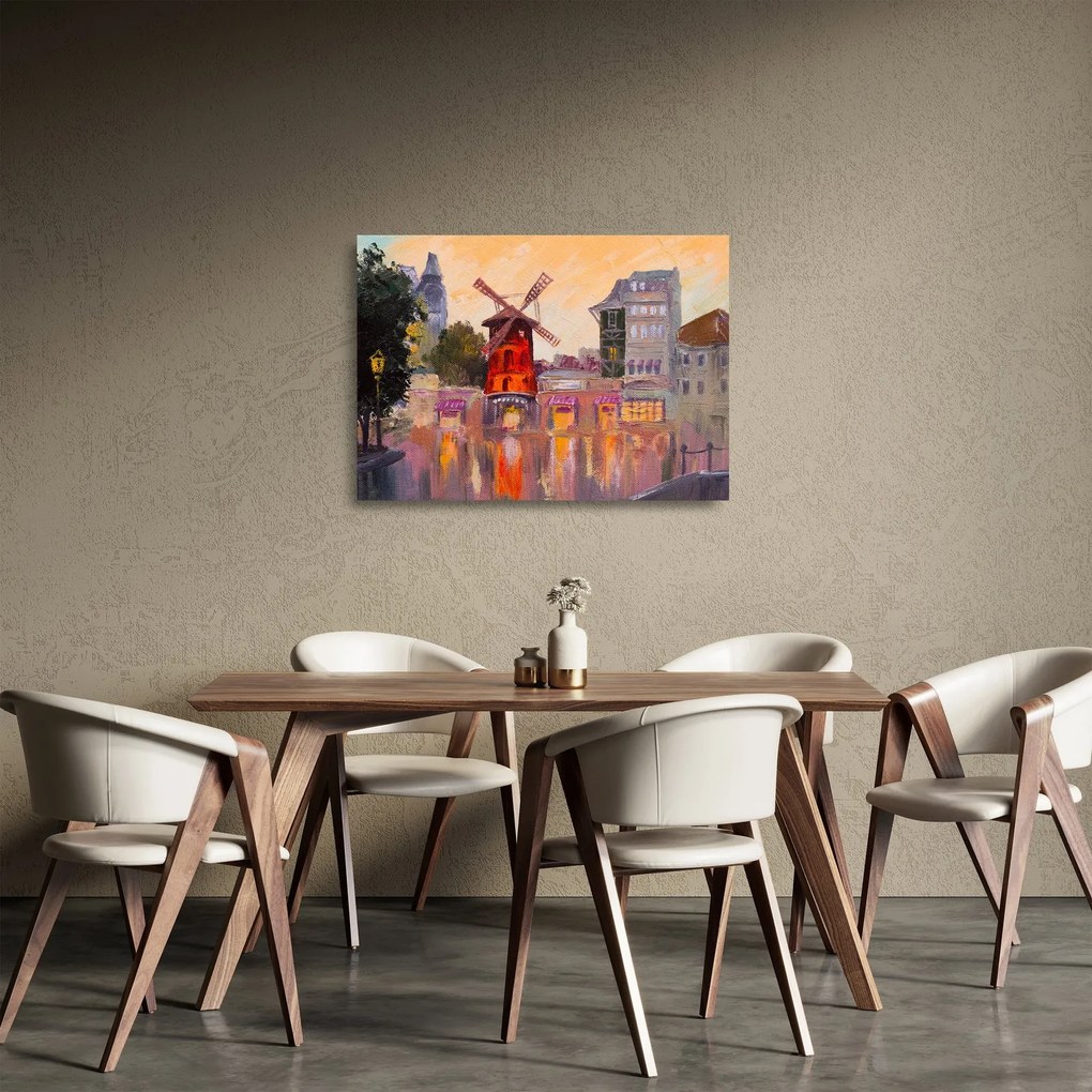 Sklenený obraz - Moulin rouge, Paríž, Francúzsko (70x50 cm)