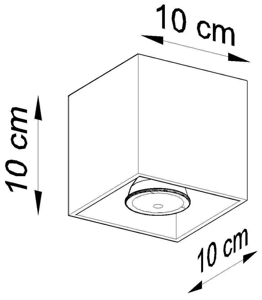 Stropné svietidlo QUAD 1 antracit