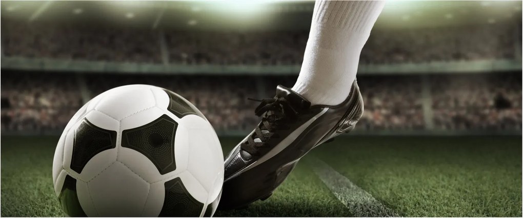 Obraz - Futbalová lopta (120x50 cm)