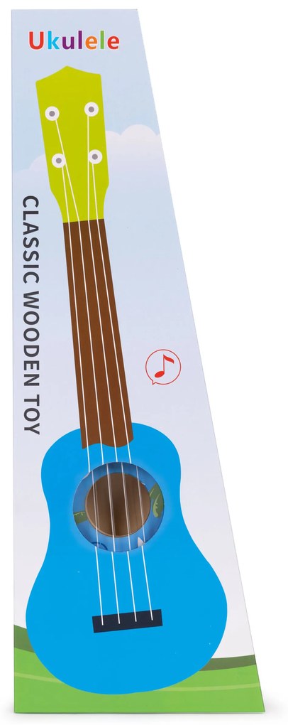 Detská drevená gitara, modrá, ECOTOYS