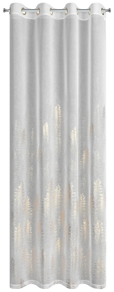 VIANOČNÁ ZÁCLONA NA KRÚŽKOCH ELSA 140X250 CM VZOROVANÁ