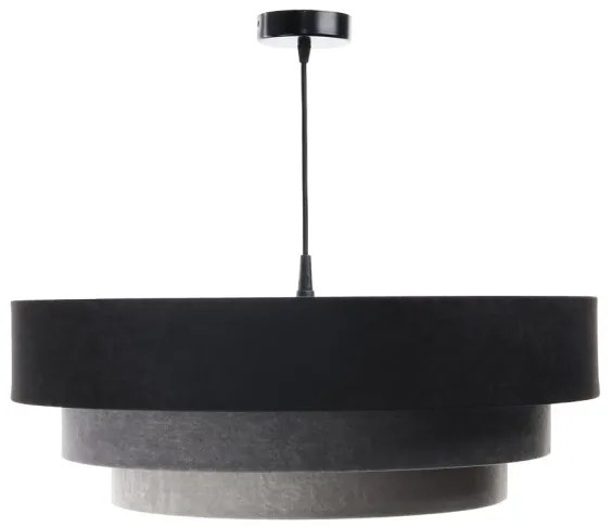 Luster na lanku TRINITI 1xE27/60W/230V čierna/šedá