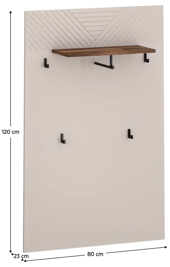 EYCO 80 panel na kabáty, kašmír/dub Castello