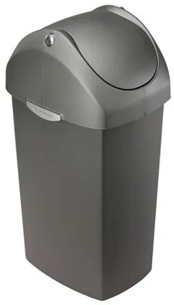 Kôš s hojdacím vekom 60 l šedý plast, sivá