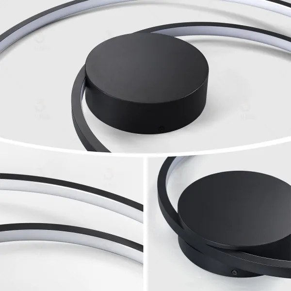 Brilagi - stmievateľné LED stropné svietidlo TWISTER LED/105W/230V Ø100 cm čierne + DO