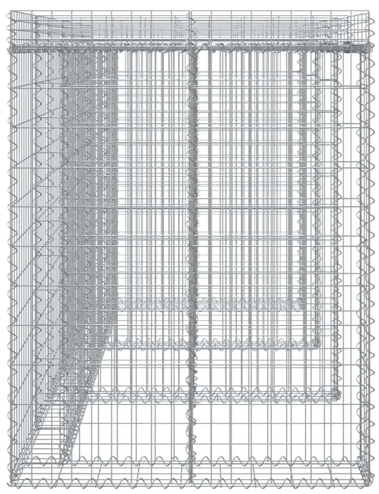 Gabiónová stena na smetný kôš 270x91x120 cm pozinkované železo