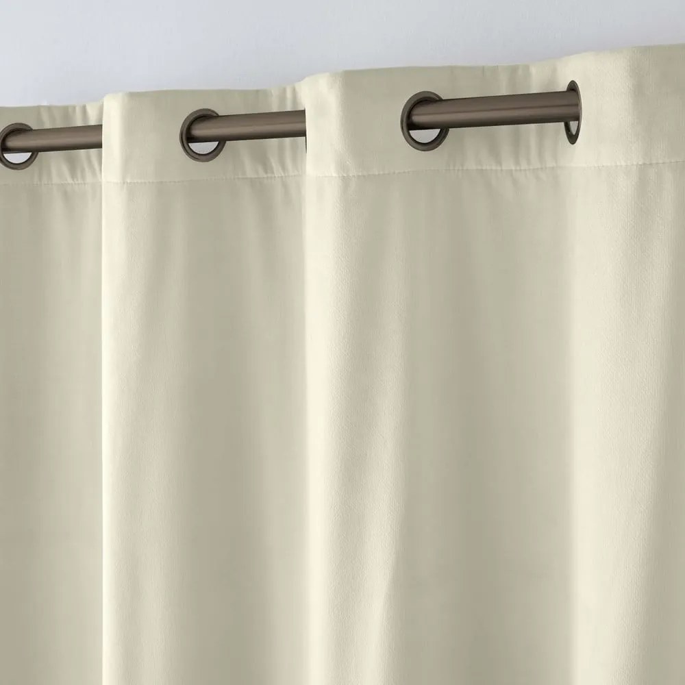 Krémový zamatový termo záves 140x260 cm Polarchic – douceur d'intérieur