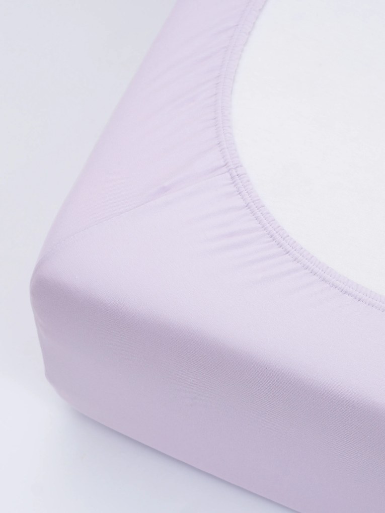 Jersey prostěradlo s elastanem 220 × 200 cm – lila
