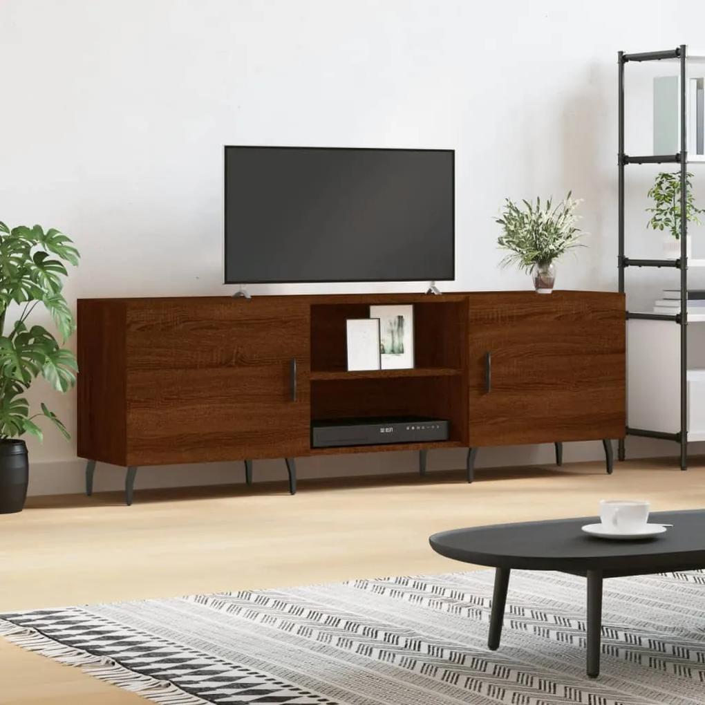 TV skrinka hnedý dub 150x30x50 cm kompozitné drevo 829115