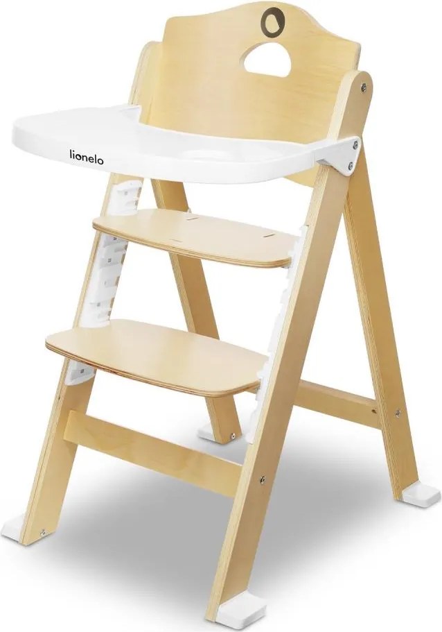 Lionelo - Detská jedálenská stolička 3v1 FLORIS White Natural