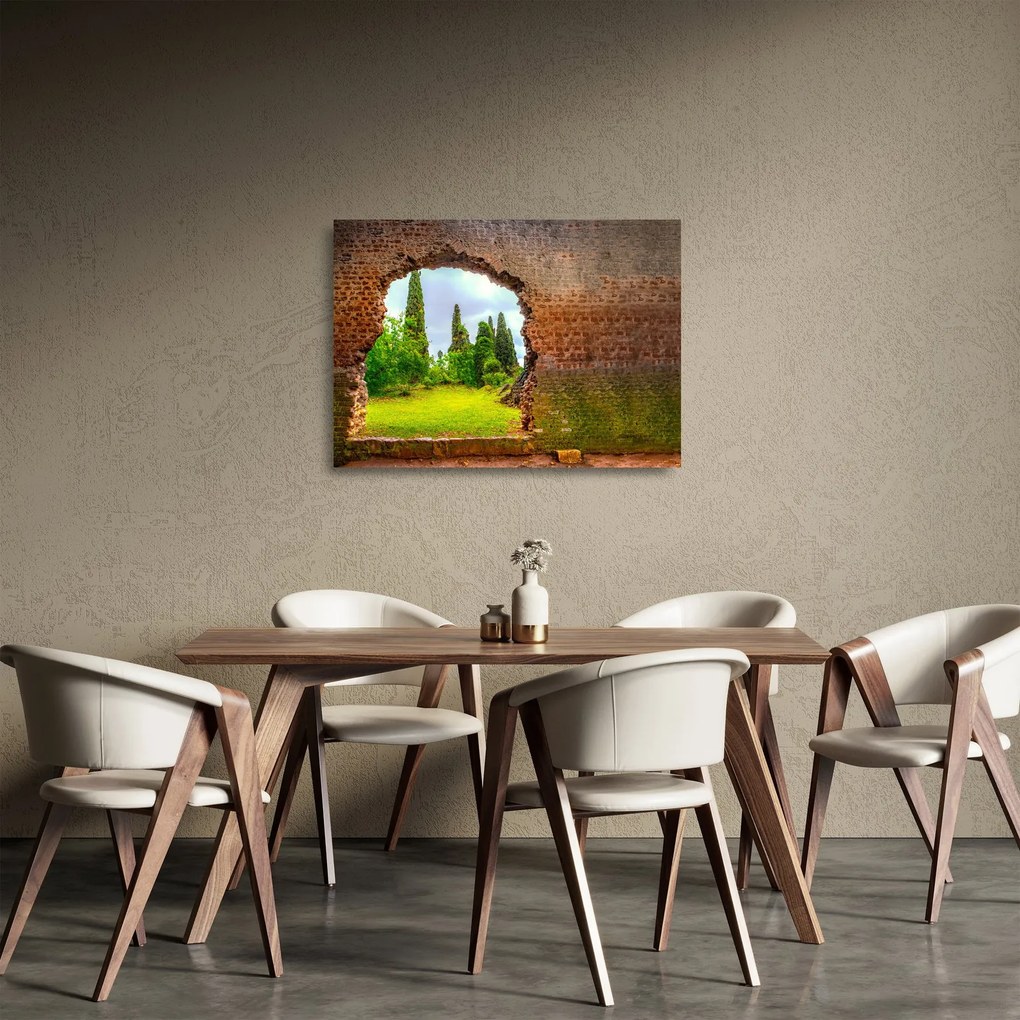 Sklenený obraz - Záhrada Eden (70x50 cm)