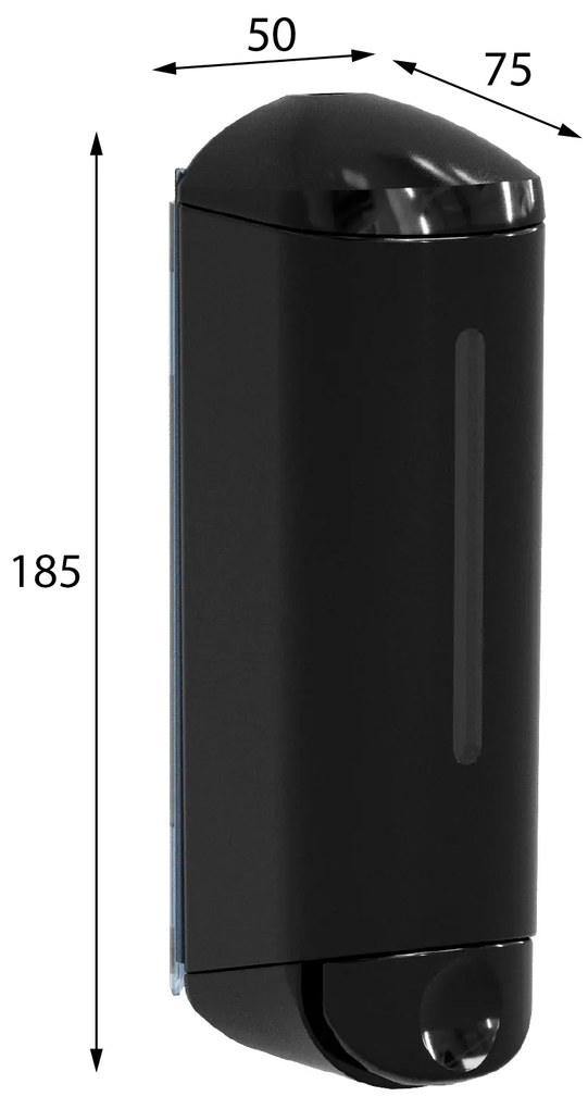 MARPLAST MARPLAST, SHOWER MEDIUM dávkovač tekutého mydla 250ml, čierna, A94703