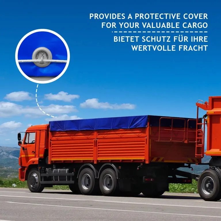 JAGO Plachta 650 g/m², hliníkové oká, modrá, 5 x 7 m