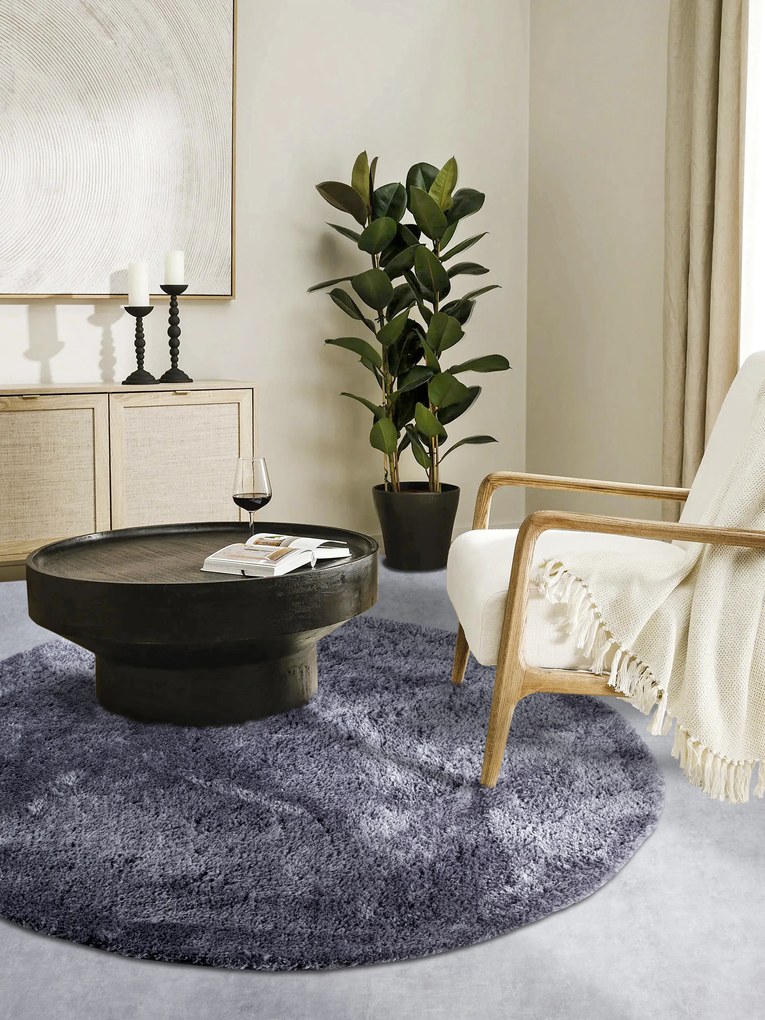 Hanse Home, Kusový koberec Myk 106114 Grey kruh, 160x160 (priemer) kruh, šedá, obývacia izba