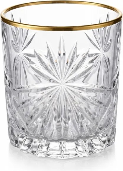 BOHEMIA PRESTIGE FIORE GOLD POHÁR NA WHISKY 320ML SADA 6KS