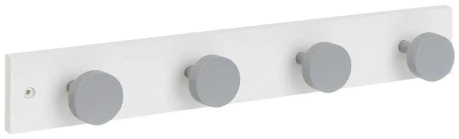 Bielo-sivý nástenný vešiak z borovicového dreva 40 cm Anillos – Casa Selección