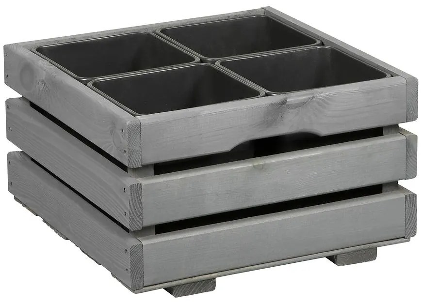 Kvetináč 44x44x26 cm šedá 4V