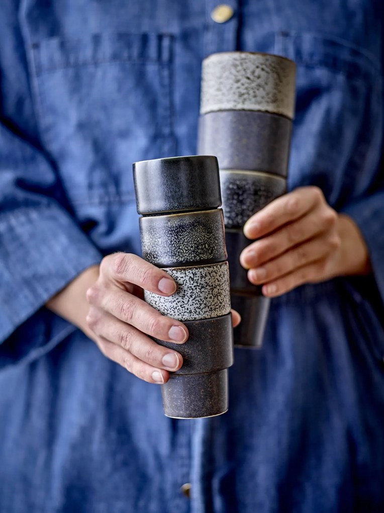 Bloomingville Hrnček Espresso Ewan Brown 75 ml – sada 4 ks