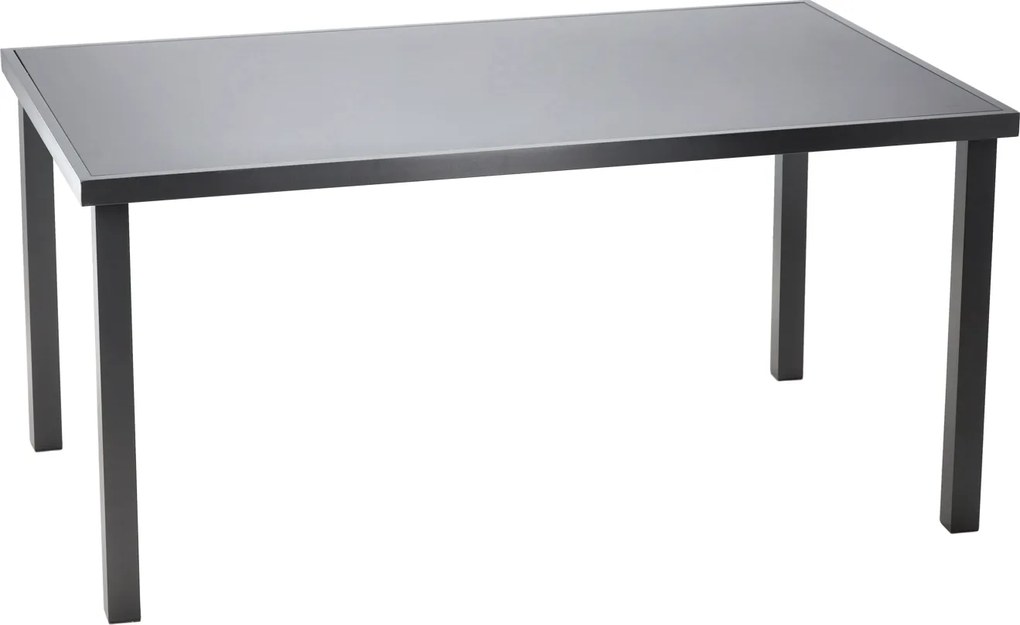 CH Záhradný hliníkový stôl so sklenenou doskou Sten