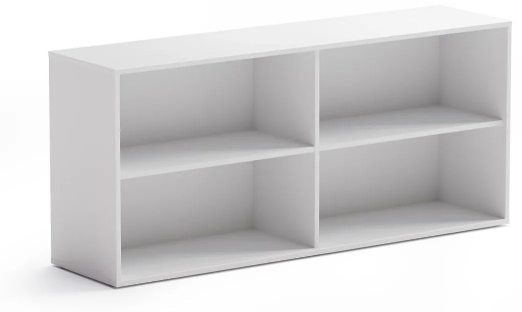 Skrinka nízka otvorená dlhá BLOCK White