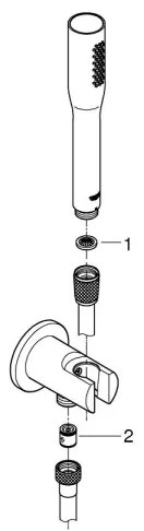 GROHE 26404000 - Ručná sprcha STICK s hadicou a držiakom lesklý chróm