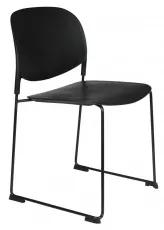 Jídelní židle STACKS ZUIVER,plast černý White Label Living 1100449