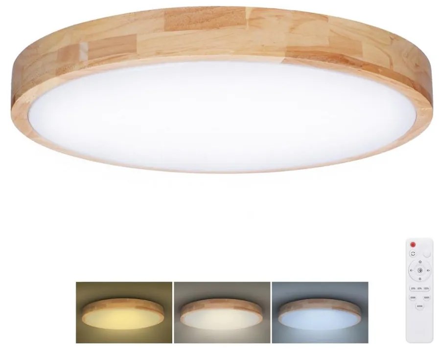 Solight WO8010- LED Stm. svietidlo SOLID OAK LED/60W/230V 3000-6500K pr. 51 cm+DO