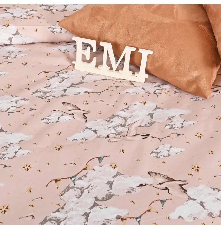 Obliečky bavlnené Swan EMI, Štandardný set jednolôžko obsahuje 1x 140x200 + 1x 70x90