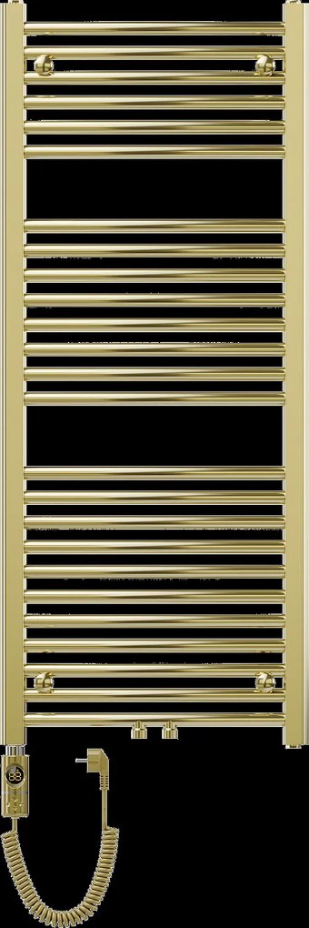 Mexen Ares, elektrické vykurovacie teleso 1200x500 mm + vykurovacia tyč 600 W, zlatá lesklá, W102-1200-500-2600-50