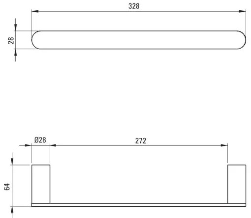 Deante ADR_0611 - Nástenný vešiak na uteráky ROUND 32,8 cm lesklý chróm
