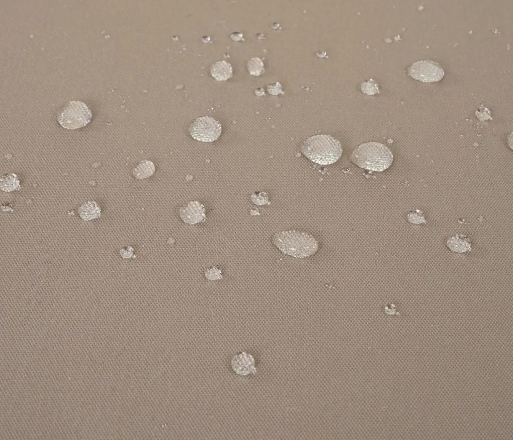 Záhradné lehátko HWC-A51 - krémové vankúše premium 10cm - hnedá