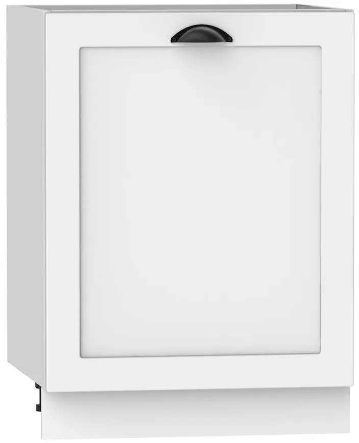 Kuchynská skrinka Adele D60pc Pl Biely hrášok/Biely