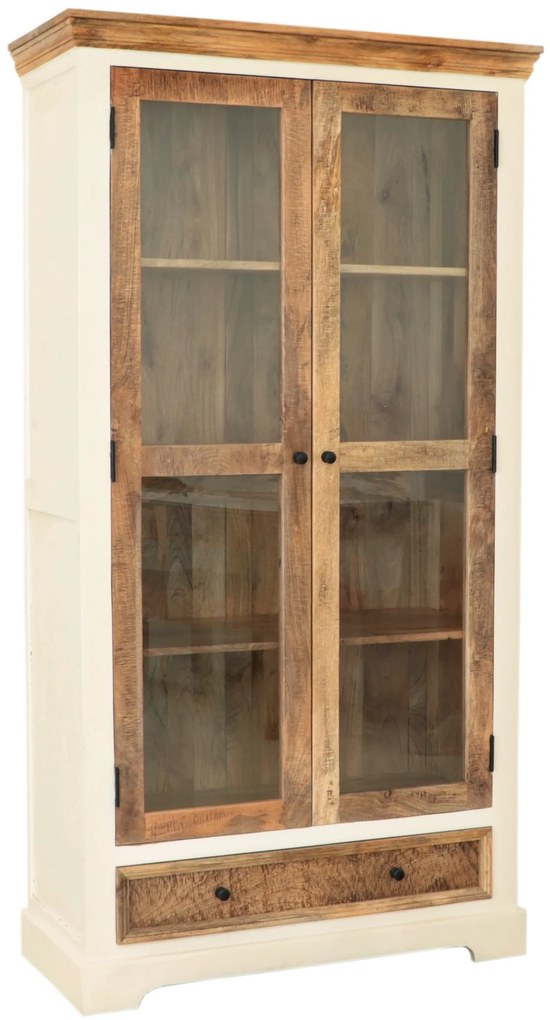 furniture-nabytek.cz - Vitrína masív z dreva manga 100x190x45