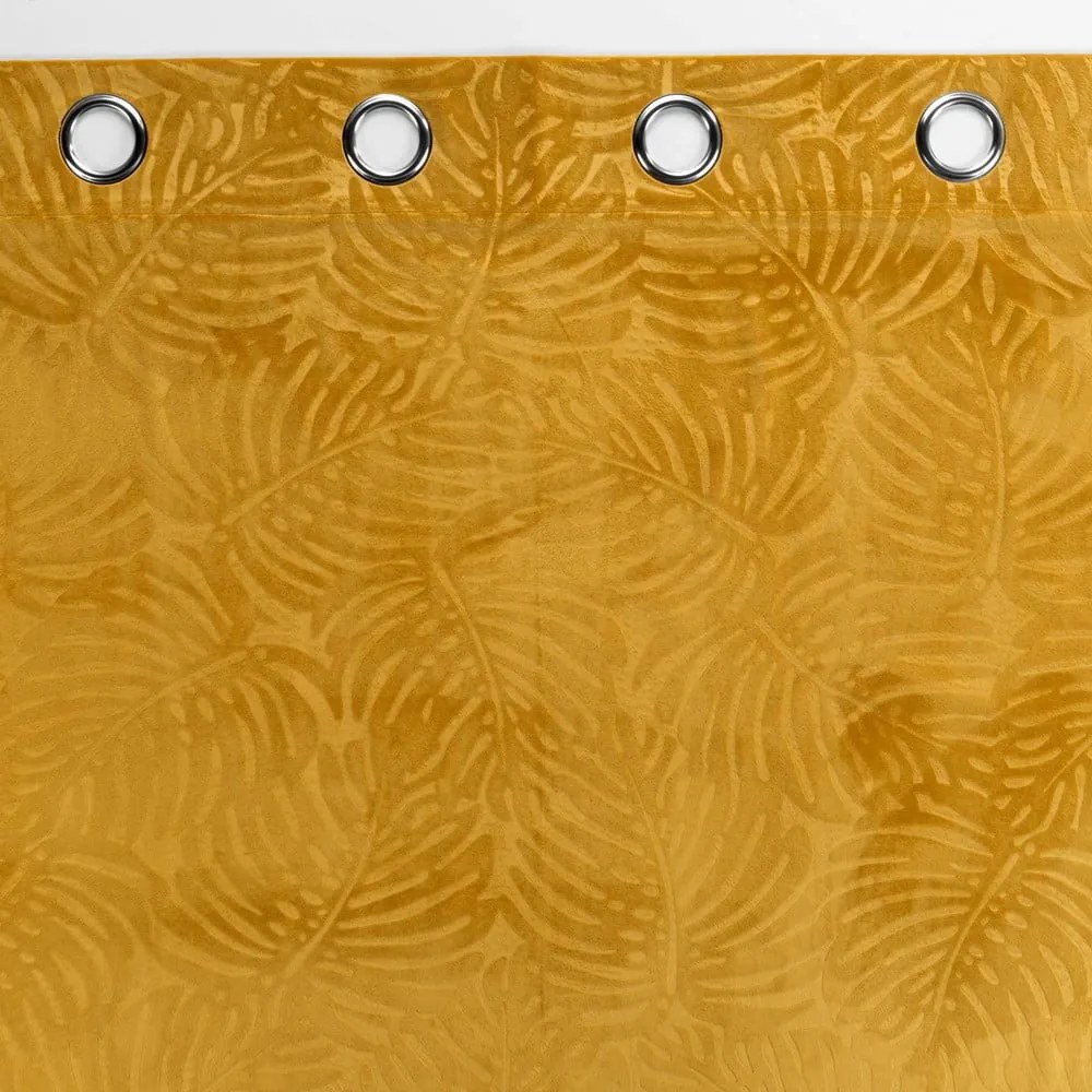 Žltý zamatový záves 140x240 cm Analia – douceur d'intérieur